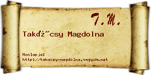 Takácsy Magdolna névjegykártya